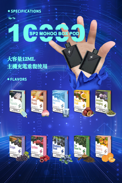 Lyze 萊茲 換彈拋棄式主機 10000口 雙檔調節 防滑設計 適用東京魔盒 買5盒煙彈送1隻主機
