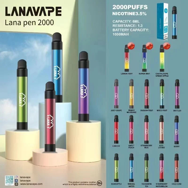 LANA2000口 LANAPEN 拋棄式/一次性電子菸
